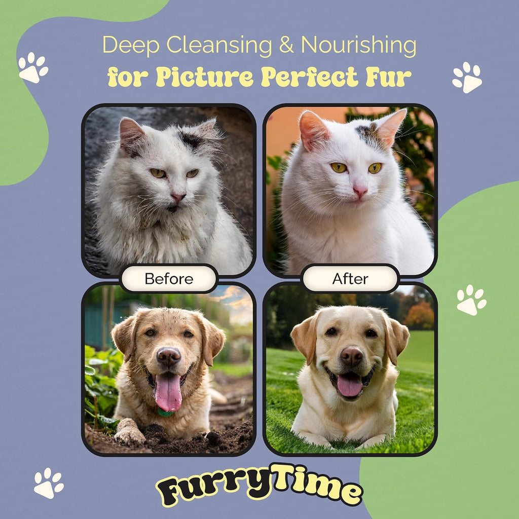 FURRYTIME Pet Cleaning Glove Wipes for Dogs & Cats, 30 Gloves, Hypoallergenic Pet Wipes Disposable No-Rinse Grooming, Extra Thick Bathing Wipes, Pet Dry Cleaning Paws, Coat, Ears, Eye Area, Butt | Hypoallergenic, Lick-Safe, Full-Body Grooming & Deodori...