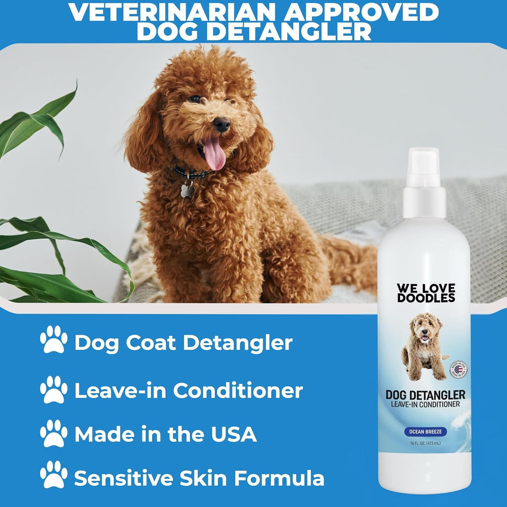 Dog Detangler Spray, Leave-in Conditioner Spray for Dogs, Ocean Breeze 16oz