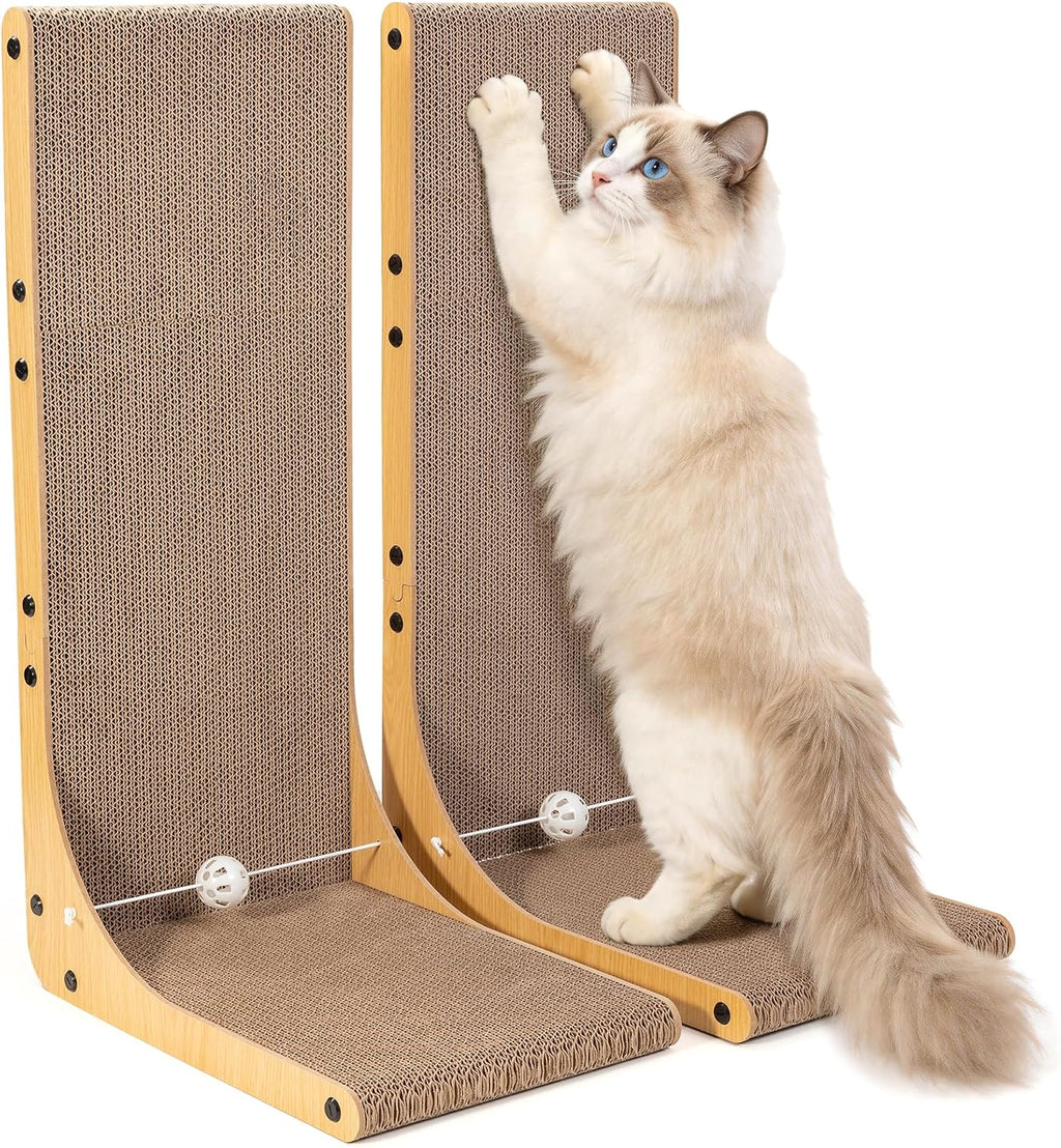 26.8 Inch Cardboard Cat Scratching Post, 2-Pack