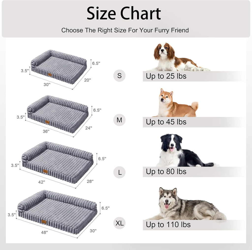 Orthopedic Medium Dog Bed Furry Pet Bed, Washable Cover 30''X20''