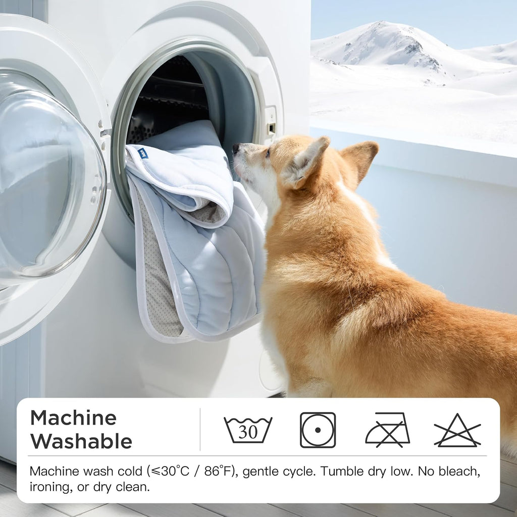 Bedsure Cooling Mat for Large Dogs,Washable Breathable QMax>0.4 Cool Fiber