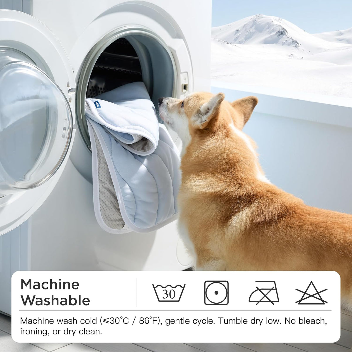 Bedsure Cooling Mat for Large Dogs,Washable Breathable QMax>0.4 Cool Fiber
