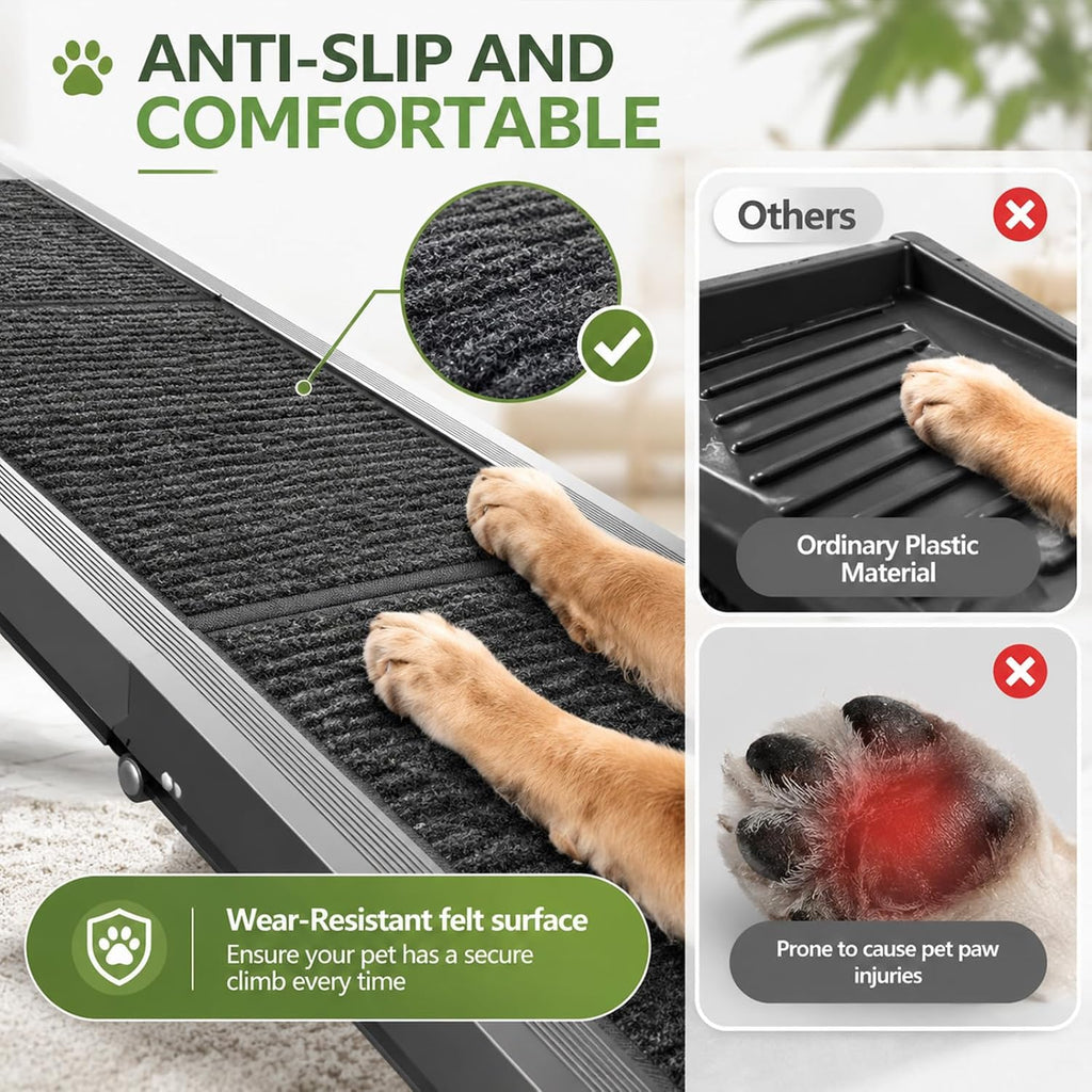 Dog Ramp for Cars SUV Truck 63" x17.3" Foldable up to 250LBs