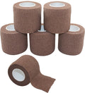 [6 Pack-2" x5Yards] MINGYUE Self Adhesive Bandage Wrap,Athletic Tape,Sports Tape,Wrist and Ankle Wrap Tape,Cohesive Bandage for Vet Tape(Brown)