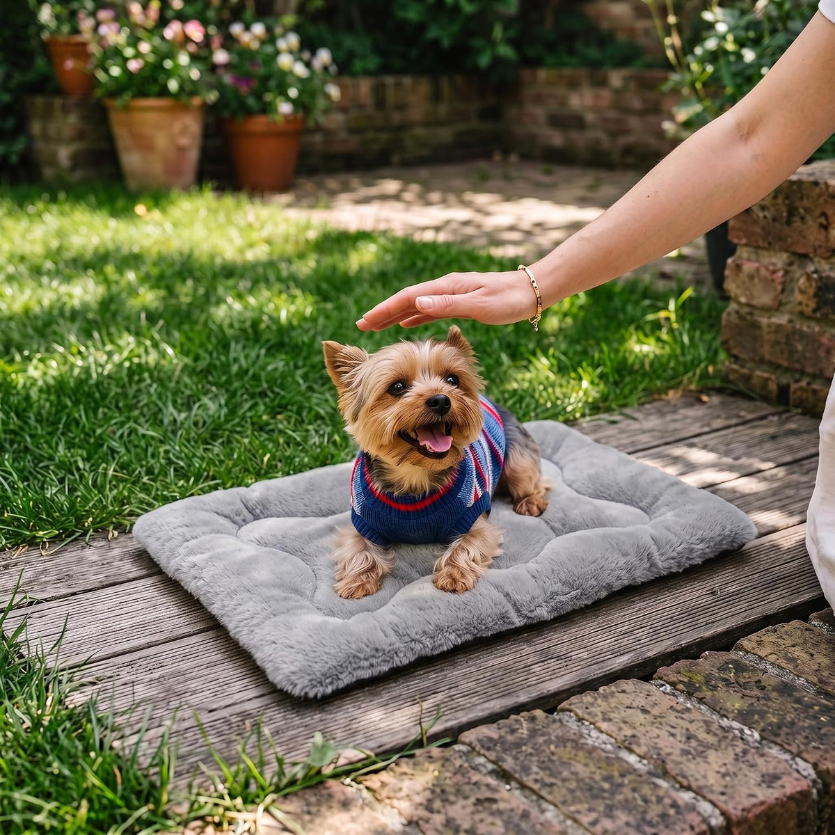 Dog Bed 22" for Metal Crate Pad, Washable Kennel Mat for Small Puppy & Cats