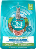 Purina ONE Indoor Advantage Senior Dry Cat Food, High Protein, 16 lb Bag