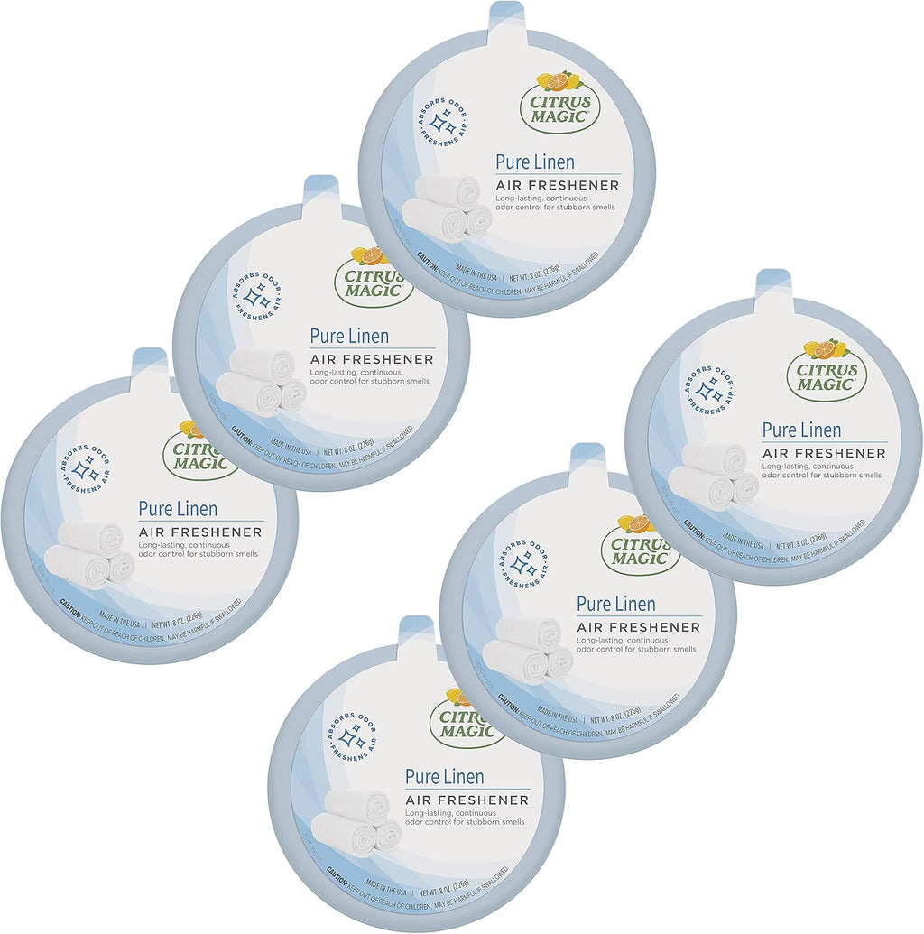 Citrus Magic Solid Air Fresheners, Pure Linen, 8 Ounce, Pack of 6