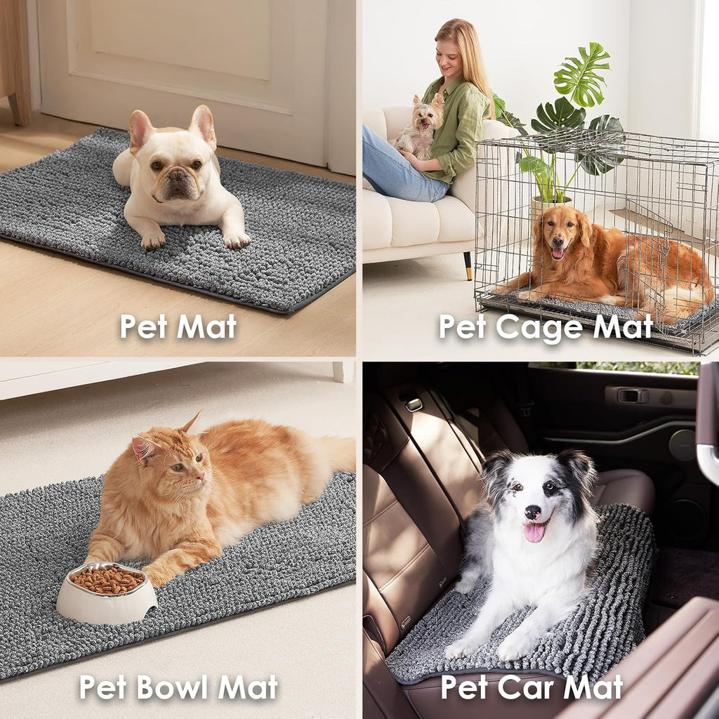 EHEYCIGA Super Absorbent Dog Door Mat for Muddy Paws 24x16 in. Entryway Rug
