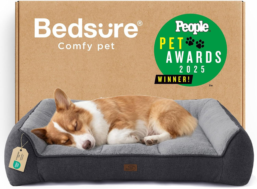 Bedsure SupportMax® Extra Thick Orthopedic Dog Bed Medium Size Dog