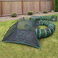 Pawtenda 6-in-1 Cat Tent & Enclosure Outdoor, Foldable Playpen with Tunnels