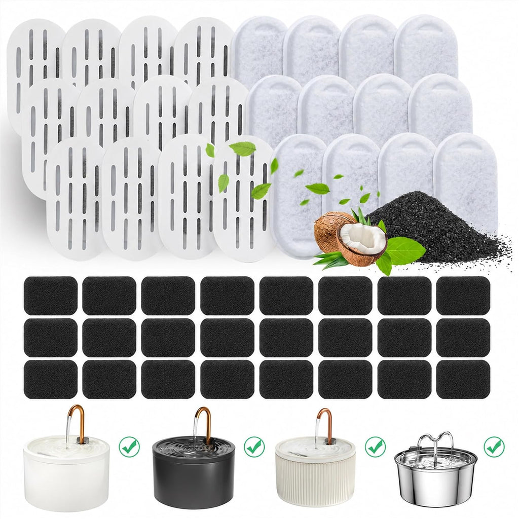 DOOOB Cat Water Fountain Filter, 48 Pack Cat Fountain Filters