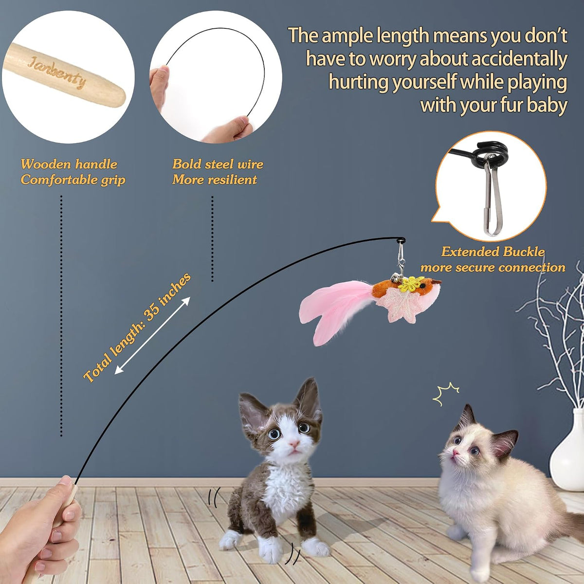Cat Bird Toy for Indoor Cats Self Play