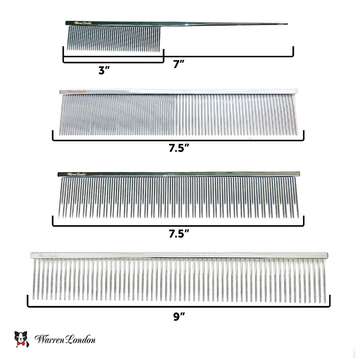 Warren London Cat DeMatter Pro Max 9-Inch Copper Grooming Comb