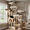 Hey-brother Cat Tree Tower, Wide Base, 5 Platforms for Multi-Cats, MPJ074MJ