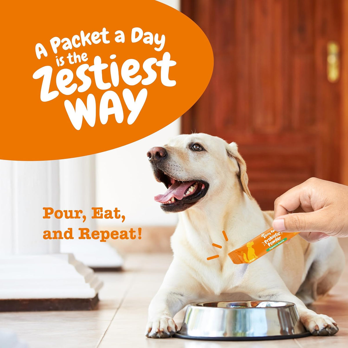 Zesty Paws Probiotics for Dogs - Powder Meal Topper for Dogs, Pumpkin 30 ct