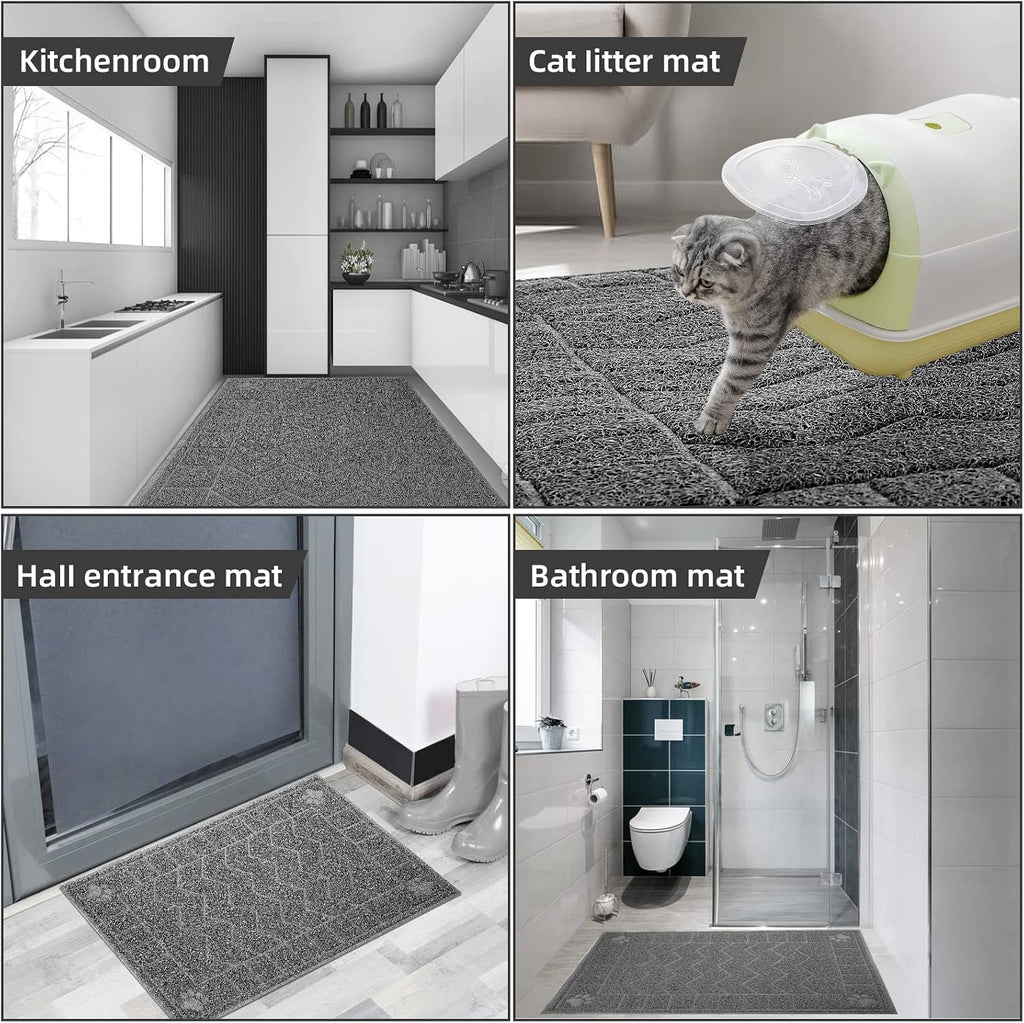 Cat Litter Box Mat, 47" x 35" Large Waterproof Litter Trapping Mat | XL Large Size Thick Mesh Traps Litter, Non-Slip Kitty Litter Mat for Indoor Cat, Soft Paws, Multi-Use, Durable, Easy Clean
