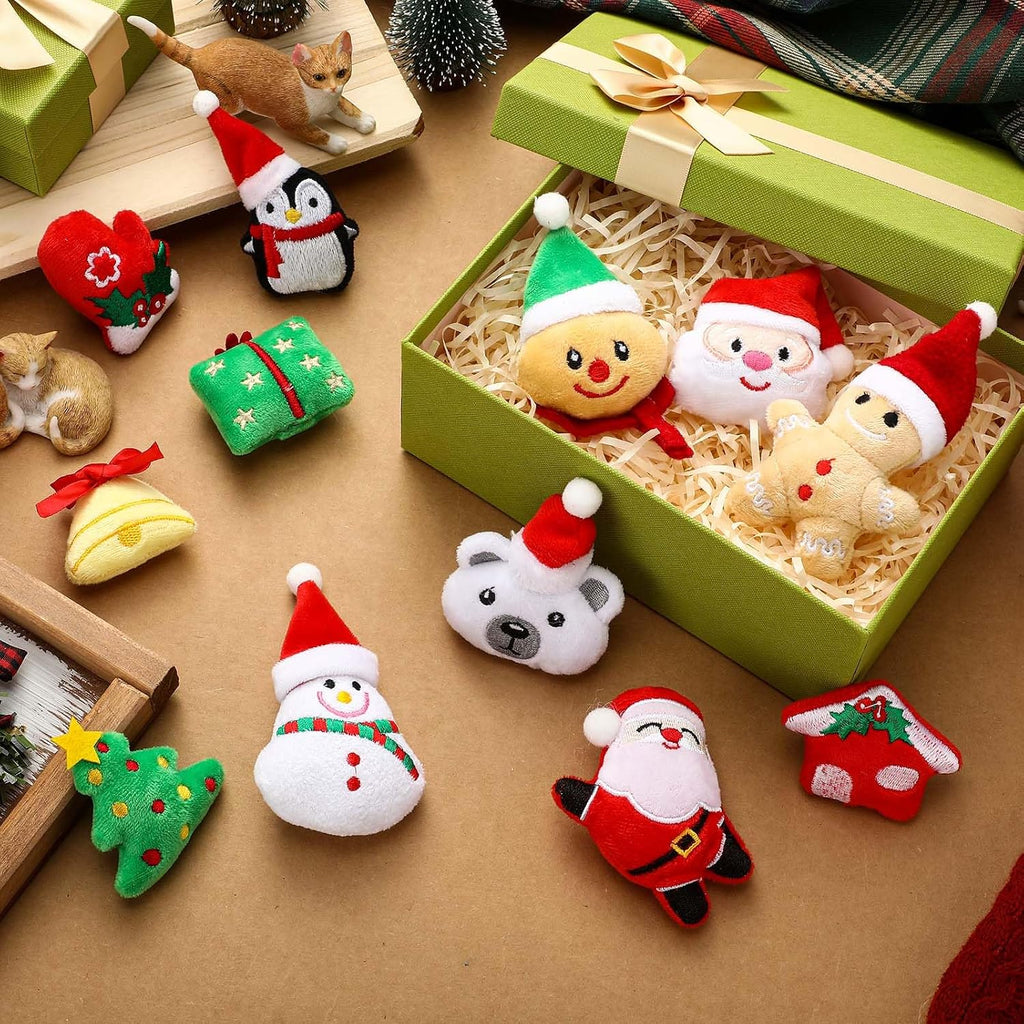 Soulchen 12 Pcs Christmas Catnip Toys with Crinkle Sound