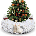 AceOrbit Christmas Cat Tunnel Bed Under Christmas Tree