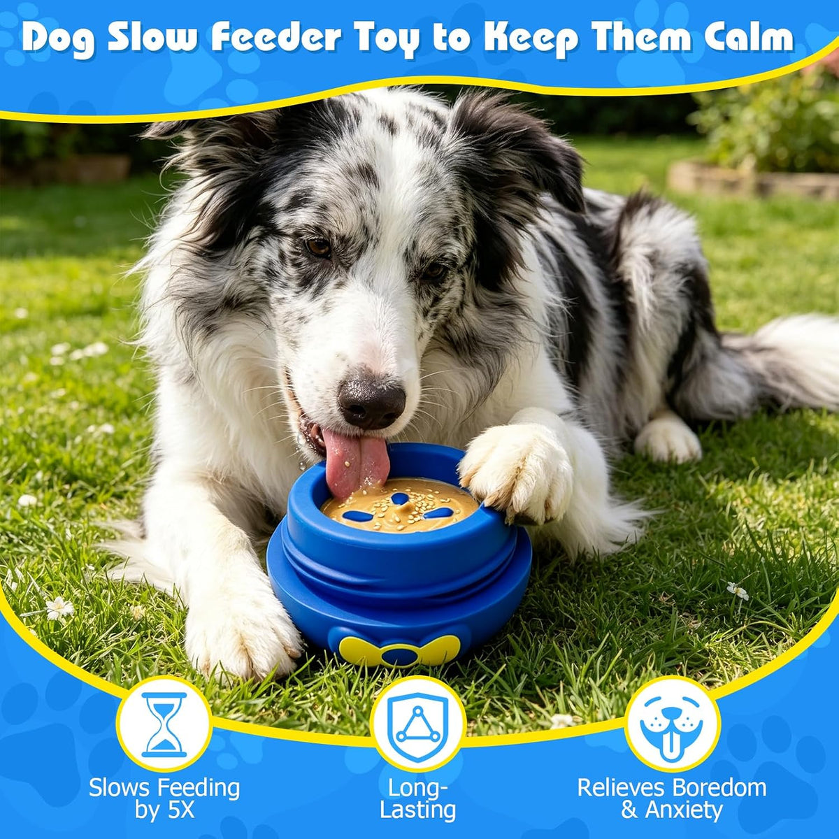 Yipetor Interactive Dog Chew Toy, Large Enrichment Frozen Treat Lick Ball
