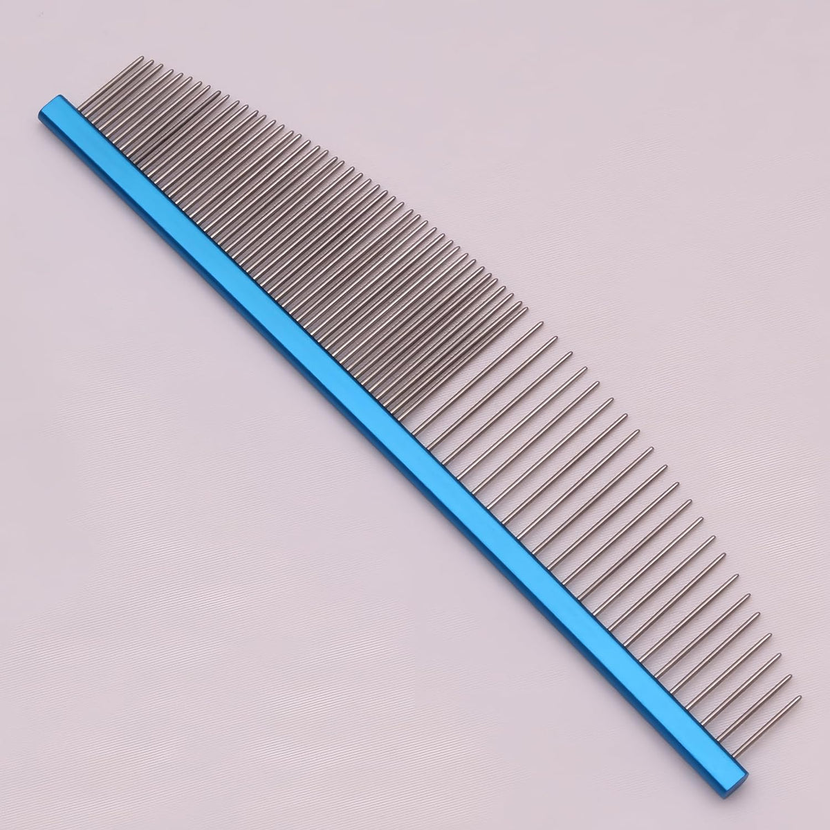 6.57" Crescent Dual-Tooth Wide/Fine Metal Pet Comb for Dogs & Cats
