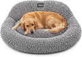 Leinuosen 40 Inch Chenille Donut Dog Bed with Backrest for Dogs & Cats