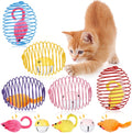 Jecery 5 Pcs Cat Toys Spring,Mouse and Bell,Multicolor