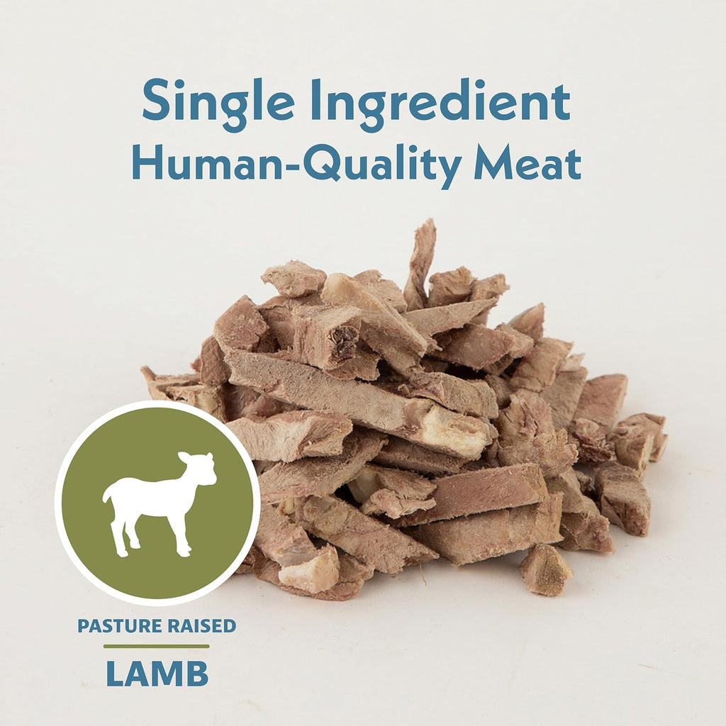 Fresh Is Best Lamb Heart Bites Freeze Dried Dog Treats – Raw Freeze Dried Treats for Dogs & Cats in Resealable Zipper Bag – High-Protein Single Ingredient – Made in the USA