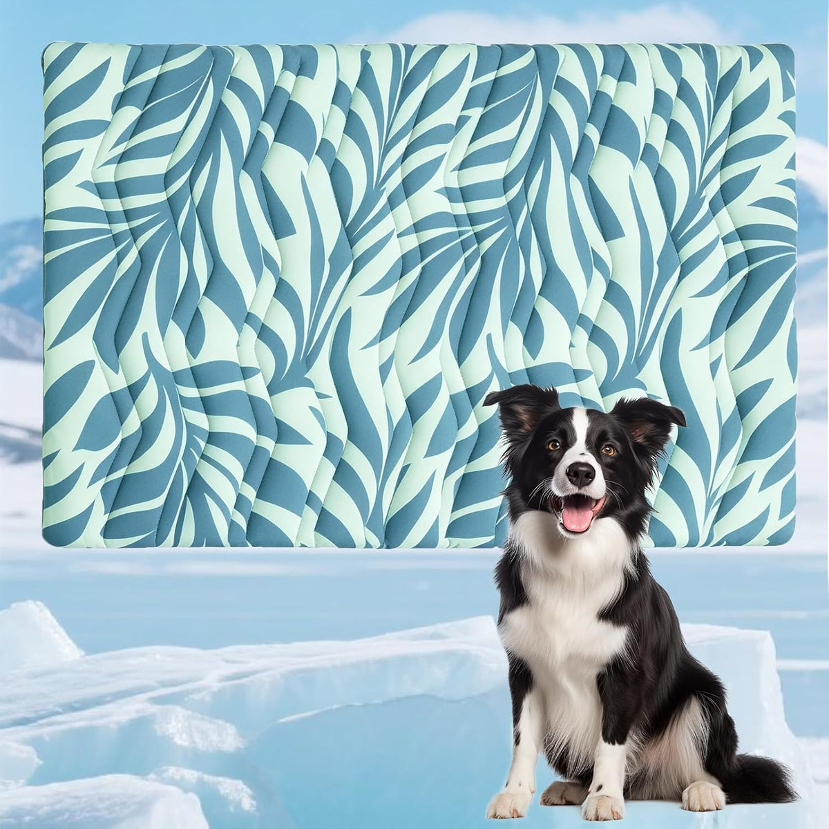 Dog Cooling Mat Extra Large, Q-Max>0.5 Double-Sided Thickened Breathable Cooling Pet Pad for Dogs Cats, 48*28in Washable&Portable Outdoor Dog Bed Kennel Waterproof Bottom for Sofa Crate Playpen Indoor