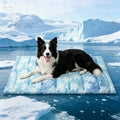 KOOLTAIL Dog Cooling Mat, Extra Thick Large Cooling Bed for Dogs and Cats Summer Indoor/Outdoor, 48"*28" Reversible Washable Pet Pad with Chill Cool Fiber, Non-Toxic Portable Blanket for Kennel, Blue