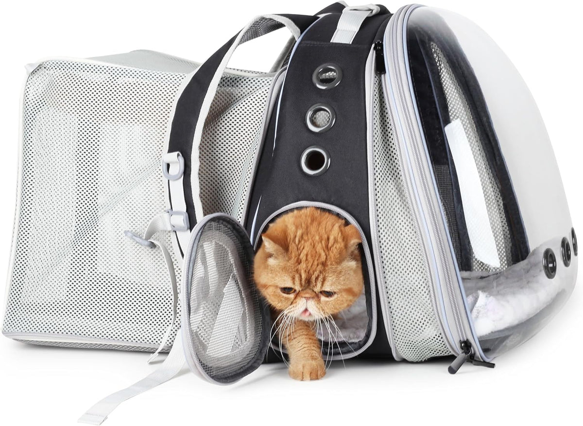 Lollimeow Expandable Bubble Cat Carrier Backpack, Supports up to 16 lbs