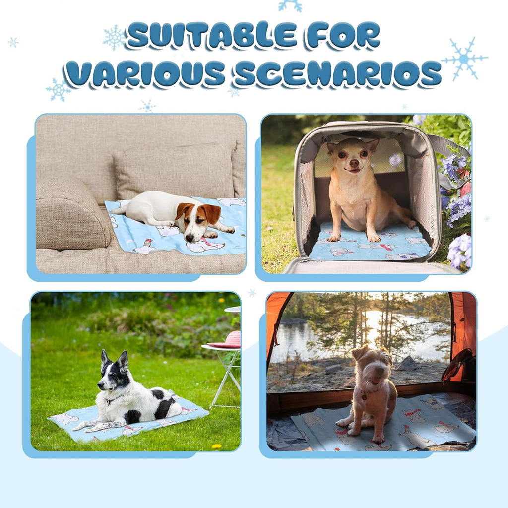 Nuanchu Pet Cooling Mat, Rainbow Bear, 11.81 x 19.69 Inches, 1 Pcs