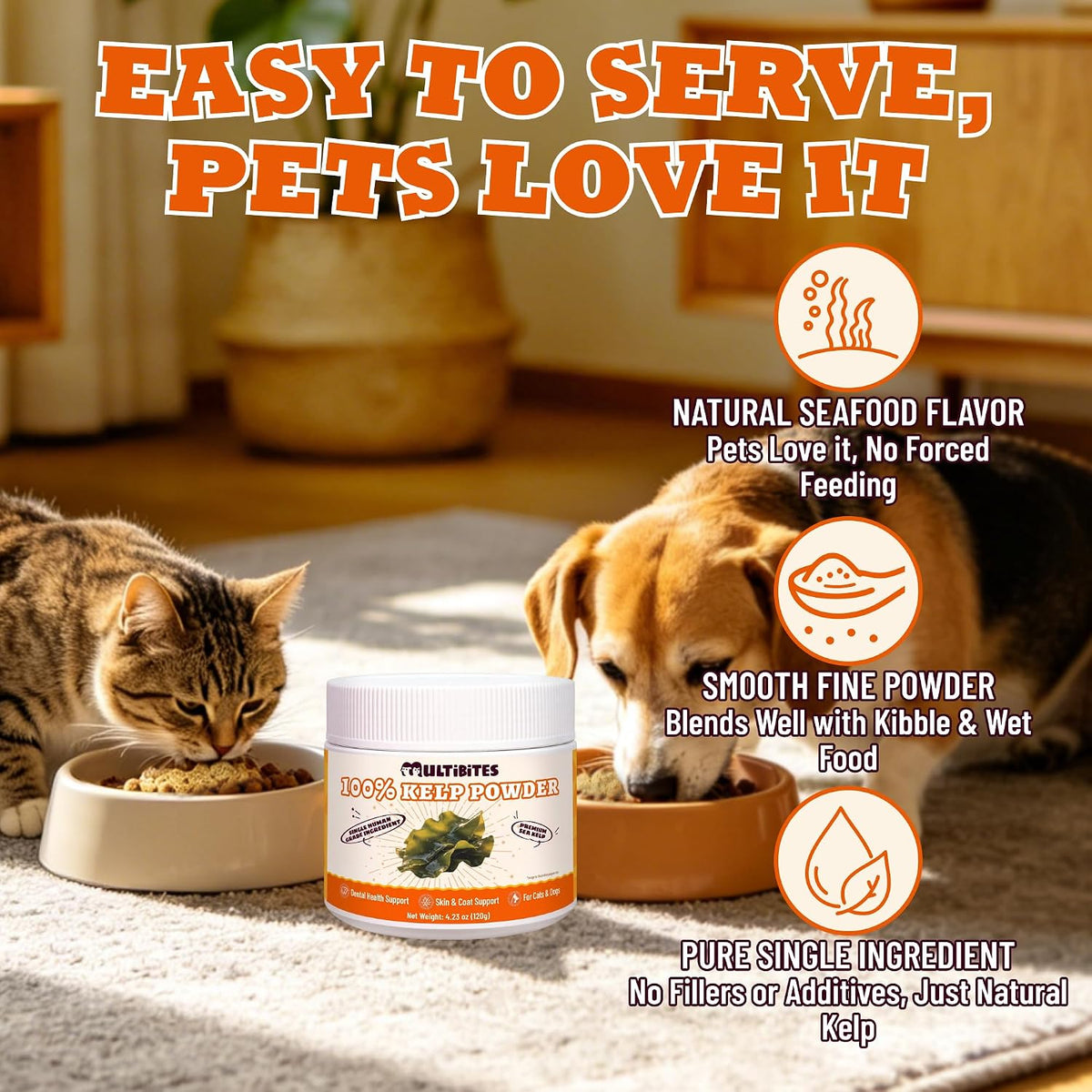 100% Kelp Powder for Dogs & Cats - Nutrition Supplement 4.23oz