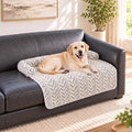 Calming Dog Couch Bed Mats with Neck and Head Support, Light Grey, XL