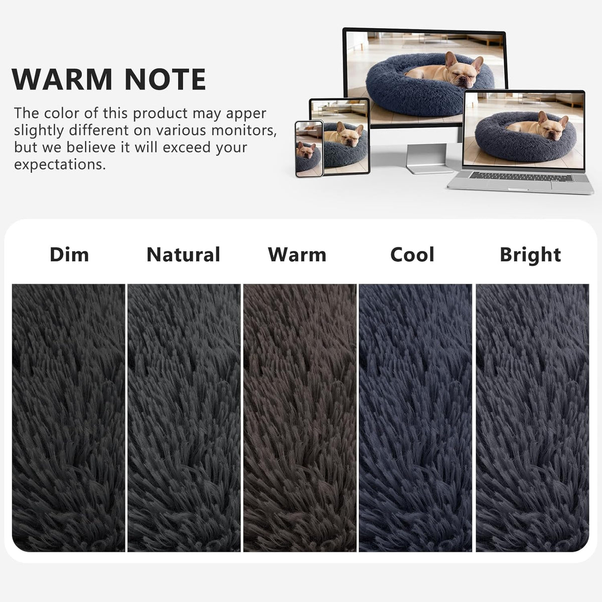 MIXJOY Orthopedic Dog Bed Comfortable Donut Cuddler Round Pet Beds Ultra Soft Washable Dog and Cat Cushion Bed (30'', Dark Gray)