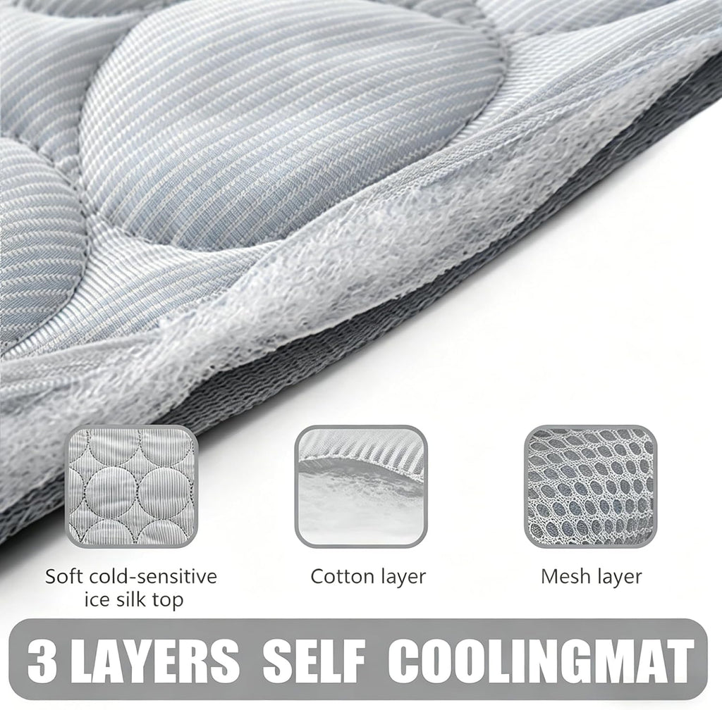 Reversible Cool/Warm Pet Pad for Dogs Cats Crate Kennel Bed Floor Sofa Car