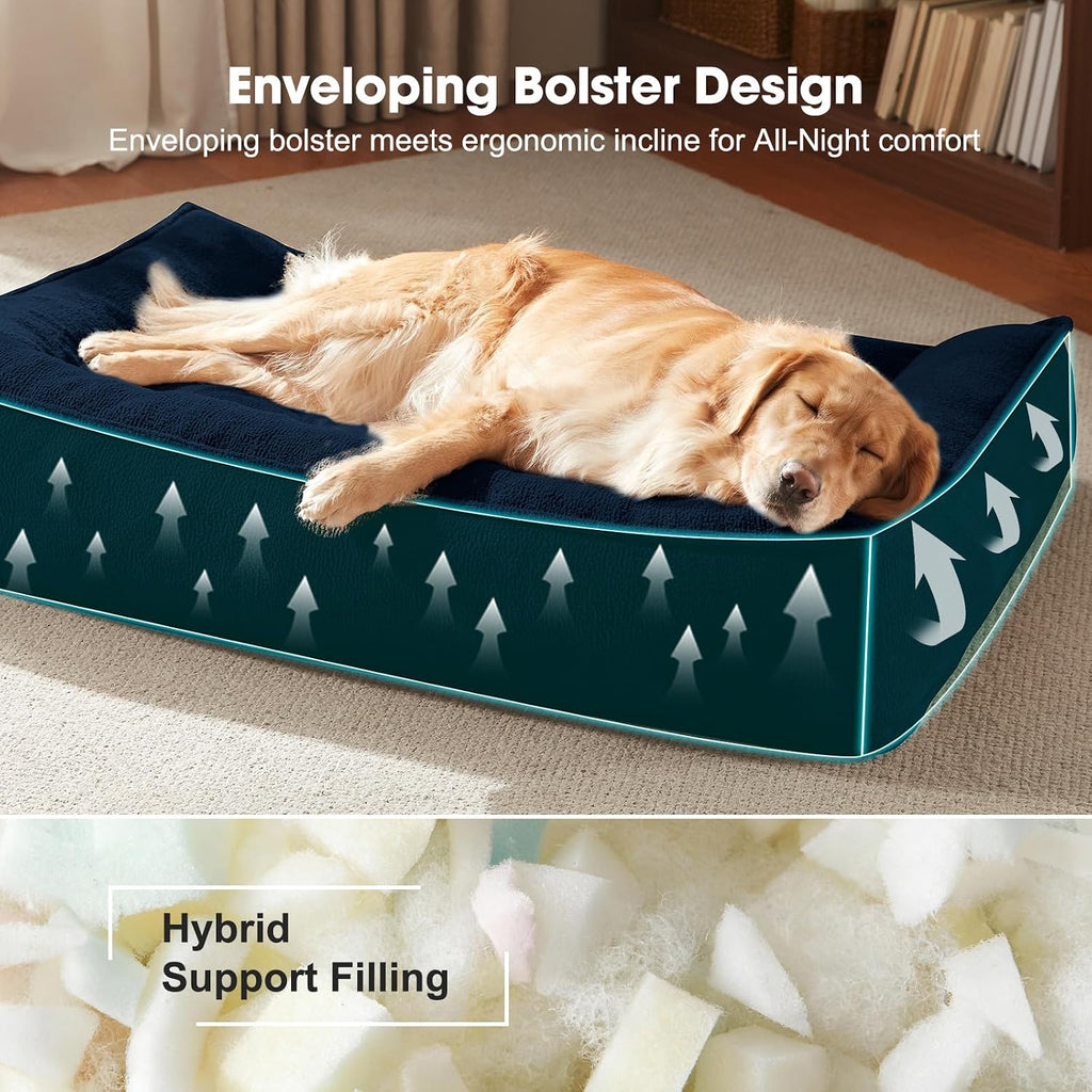 FURTIME XXL Orthopedic Dog Beds Large Sized Dog, Extra Thick Dog Couch 45"