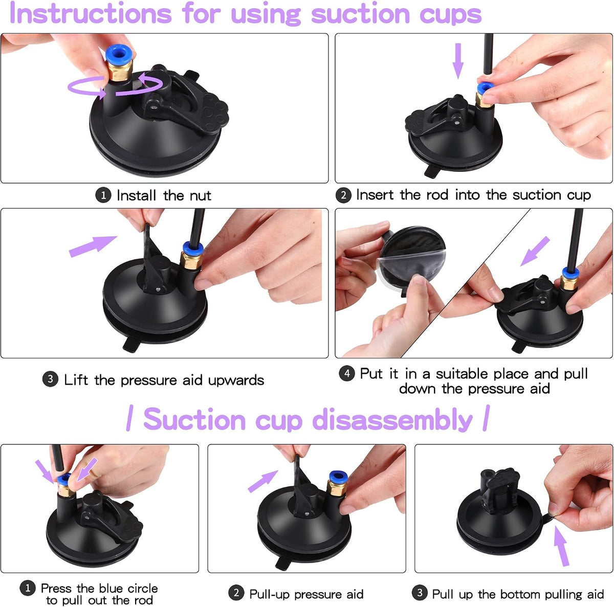 Soarer 3in1 Flying Bird Cat Wand Toys with Suction Cup for Indoor Cat,7Pcs
