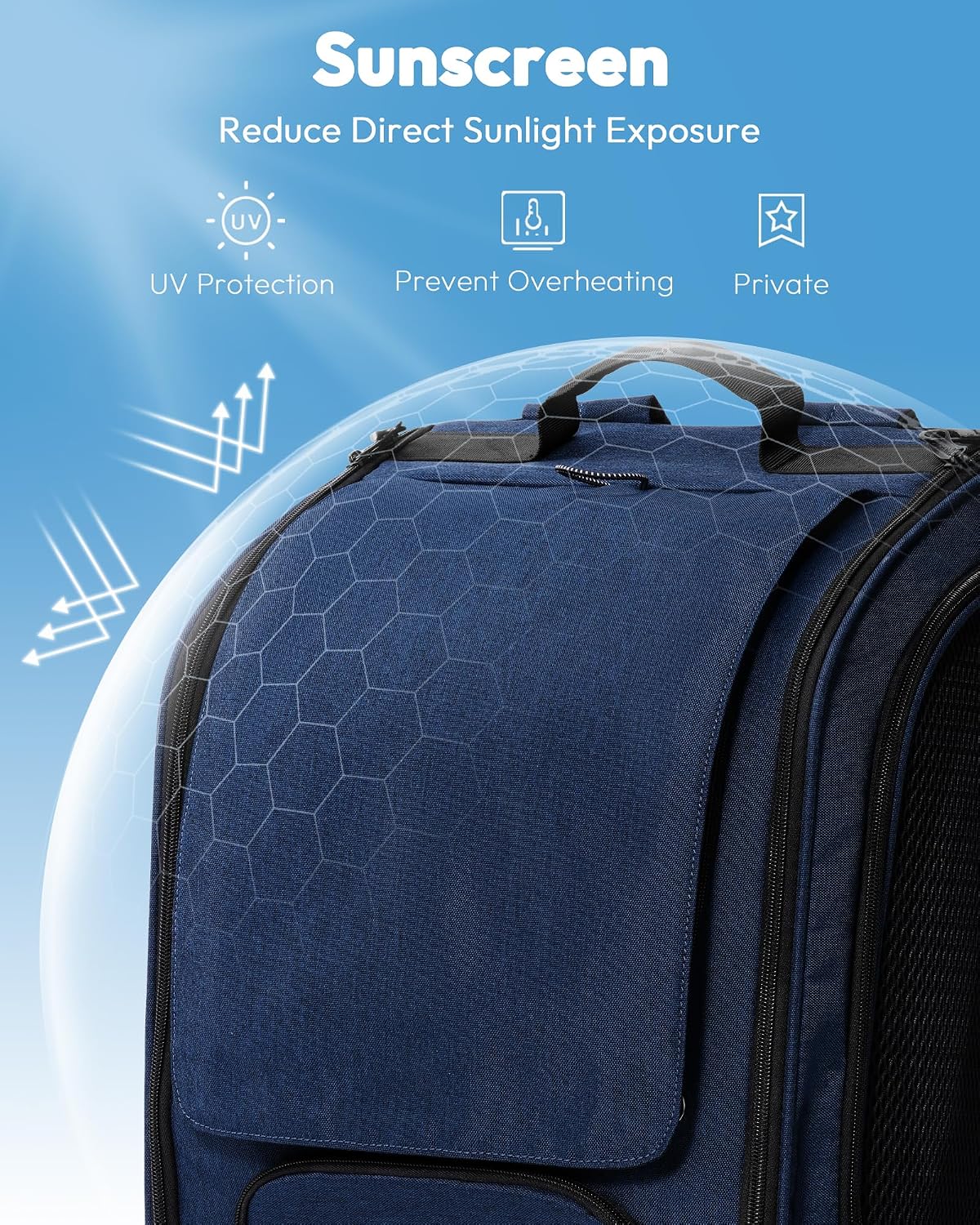 Pecute Cat Backpack Carrier,Large Space Cat Bubble Backpack,Ergonomic,Blue