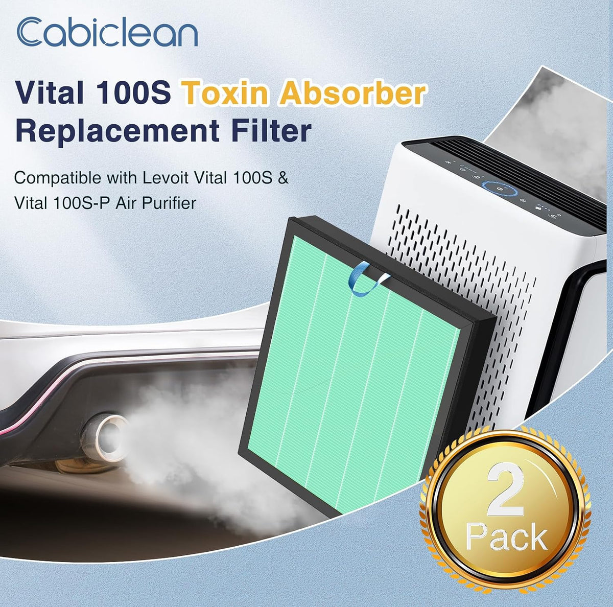 Vital 100S Toxin Absorber Filter for LEVOIT Vital 100S-P Air Purifier