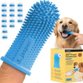 Jasper Dog Toothbrush, 360° Finger Toothbrush for Dogs & Cats, Blue 16-Pack | 12x More Bristles, Teeth Cleaning Kit for Small & Large Pets, Toothpaste Not Included, Fights Bad Breath, Extra Soft Silicone