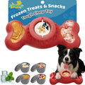 Enrichment Frozen Dog Treat Dispensing Interactive Chew Toy, Red