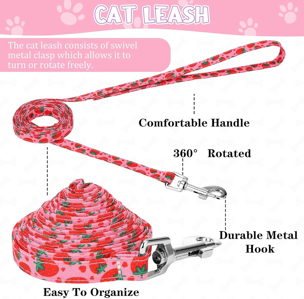 2 Pack Cat Harness and Leash Escape Proof Adjustable Cat Harness with Leash