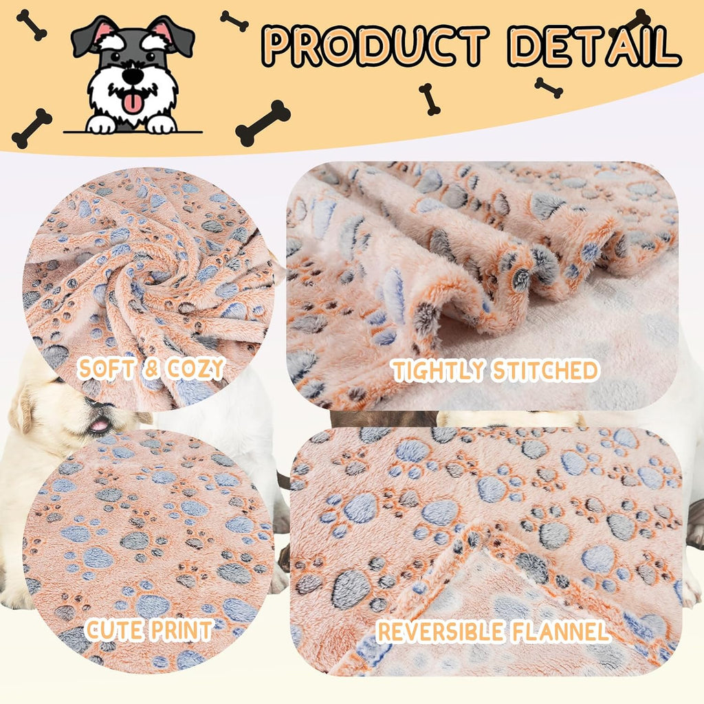 Rezutan Blanket for Large Dogs & Cats Soft Reversible Cute Paw 40"x31"