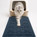 Yimobra Cat Litter Mat, Waterproof Litter Trap Mat, 35.4x23.6, Dark Blue | PVC Litter Box Mat with Non Slip Backing, Easy Clean Surface and Scatter Control Design for Cleaner Floors