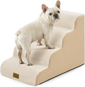COZY KISS Dog Stairs for Small Dog 19.7" H, 4 Step Pet Ramp for Bed