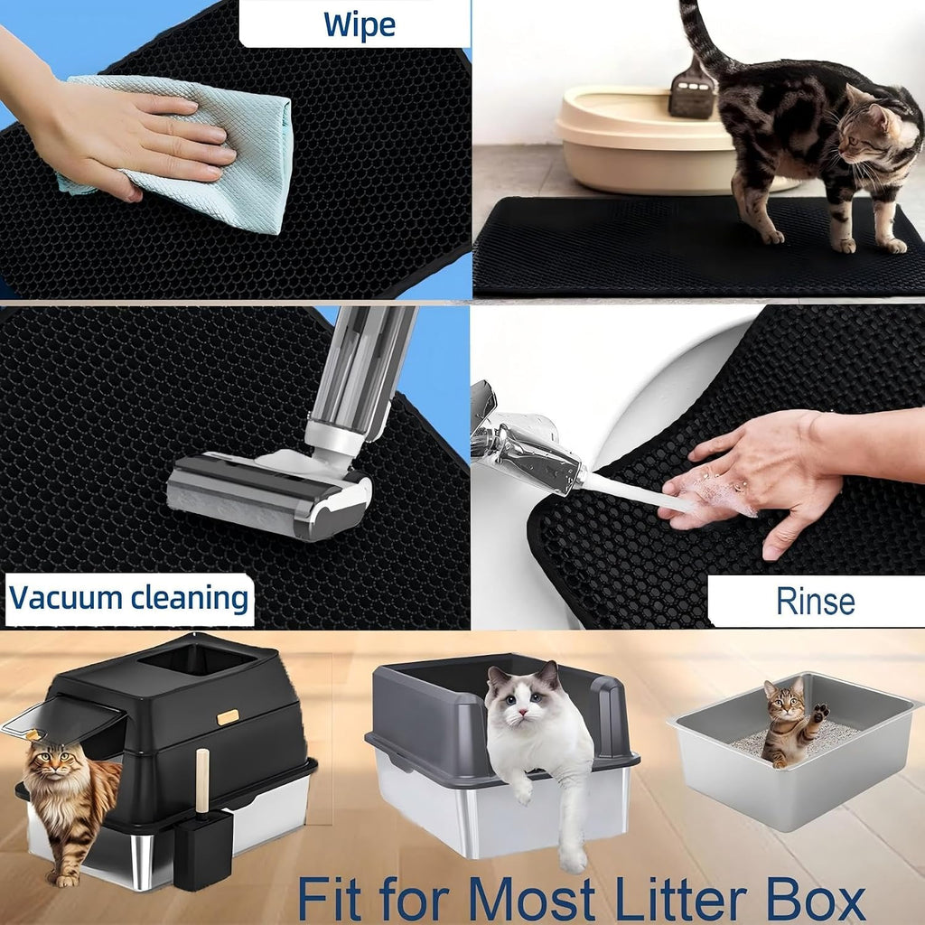 Cat Litter Mat Litter Box Mat 24 X 18 Inches Black