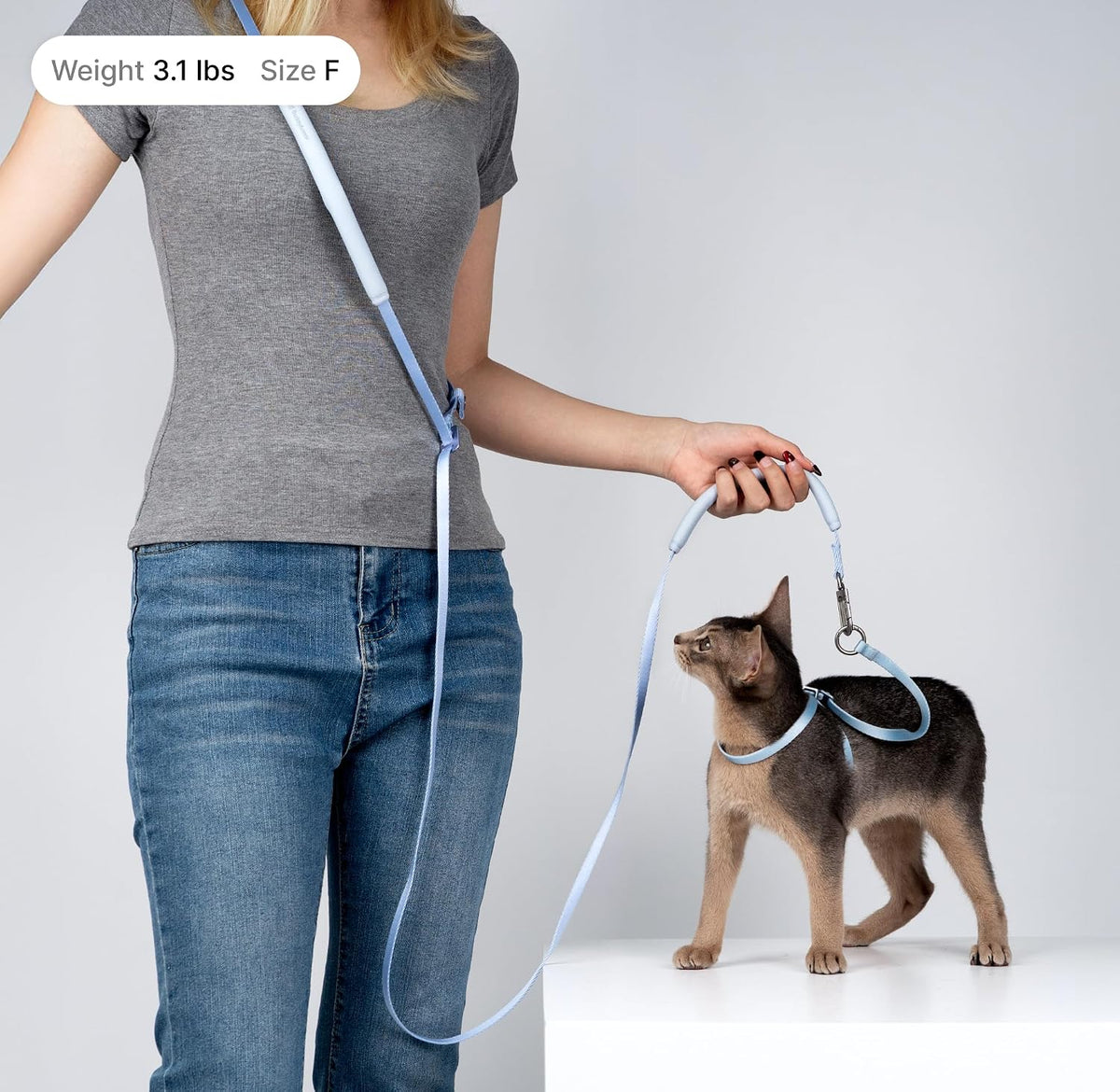 Ultra Lightweight Cat Leash Adjustable Cat Leash, Sierra Blue