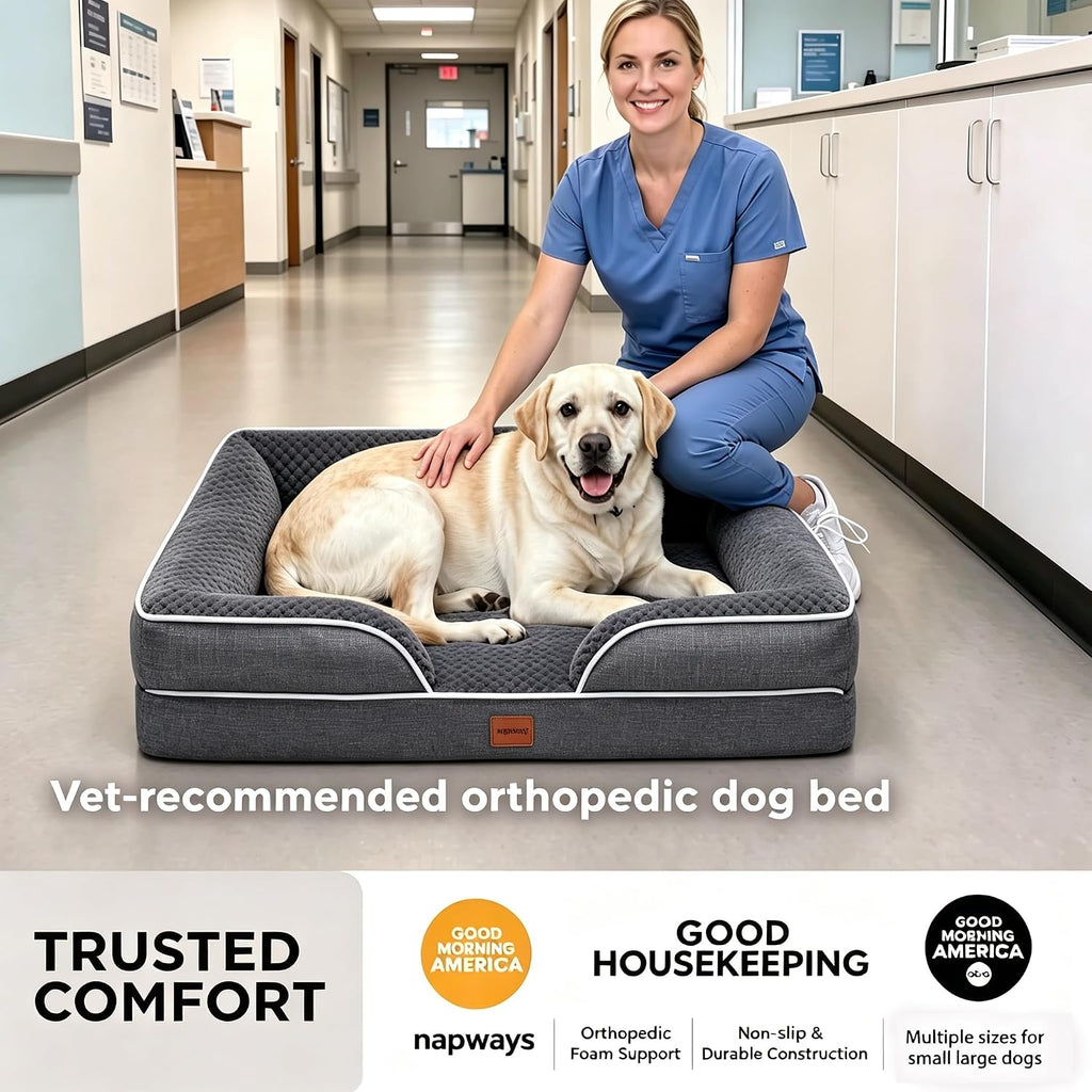 Orthopedic XL Dog Bed Extra Large with Removable Washable Cover