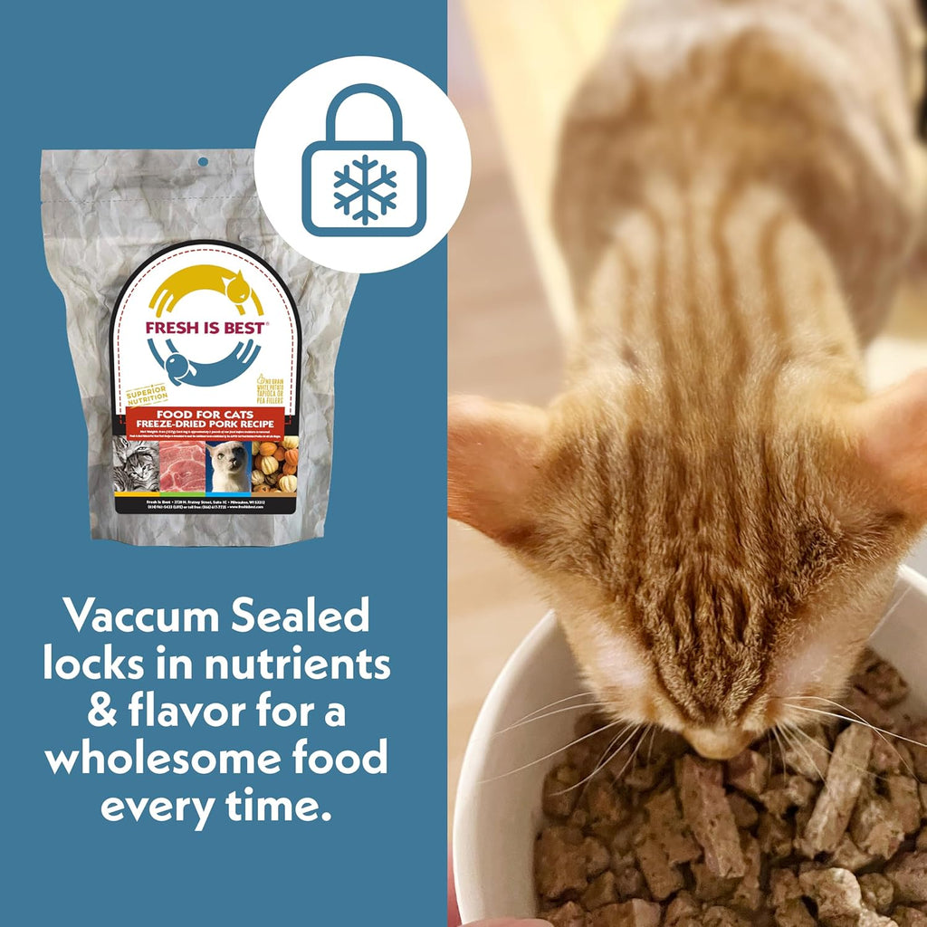 Fresh Is Best Pork Freeze Dried Cat Food – High-Protein Freeze Dried Pork