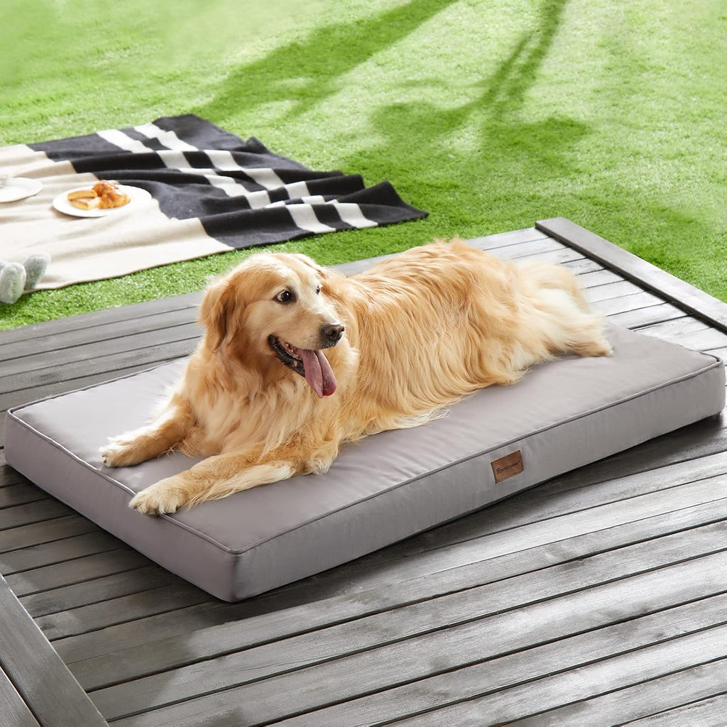 BFPETHOME Outdoor Waterproof Dog Bed for Large Dogs, Washable Cover, 47"